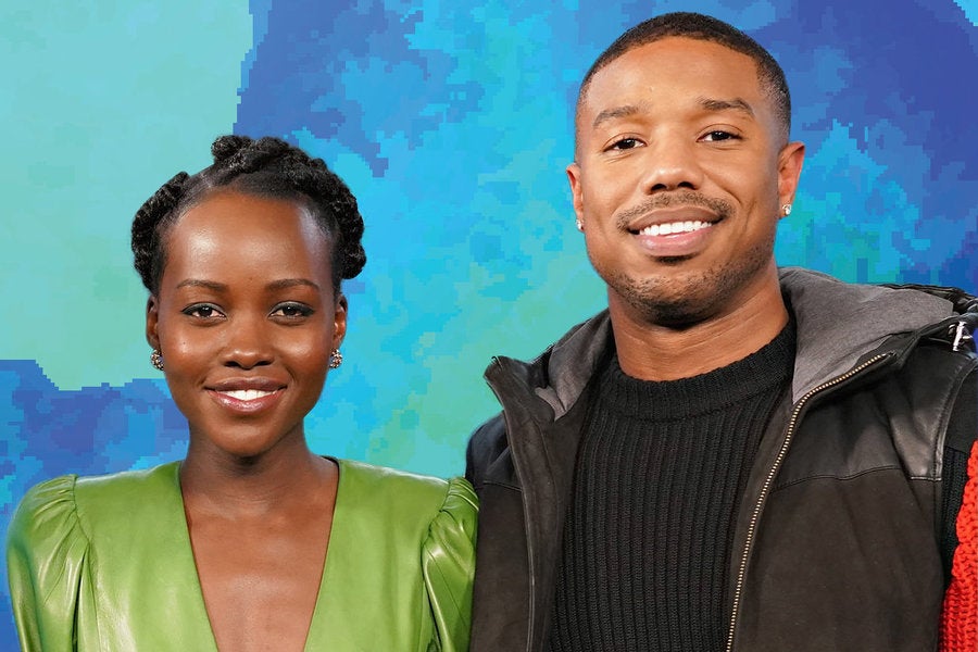 Lupita Nyong'o and Michael B. Jordan Flirting Black Panther Essence